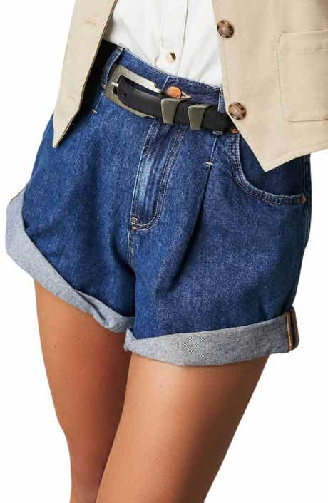 Free People Danni Roll Cuff Denim Shorts