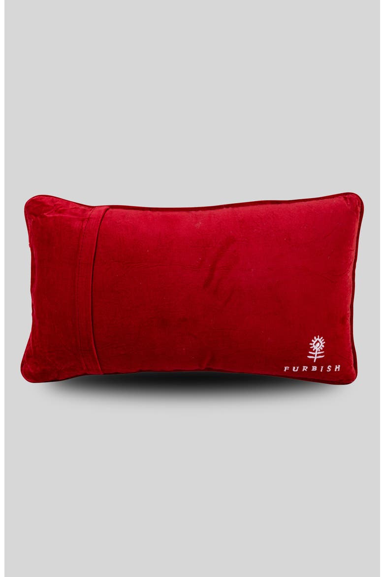 Wonderful Time Needlepoint Pillow, Alternate, color, Red