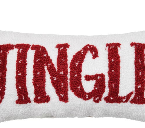 C & F Home C&f Home Jingle/cheer Reversible Hooked Small Christmas Accent Pillow, 10" X 20" In Multi