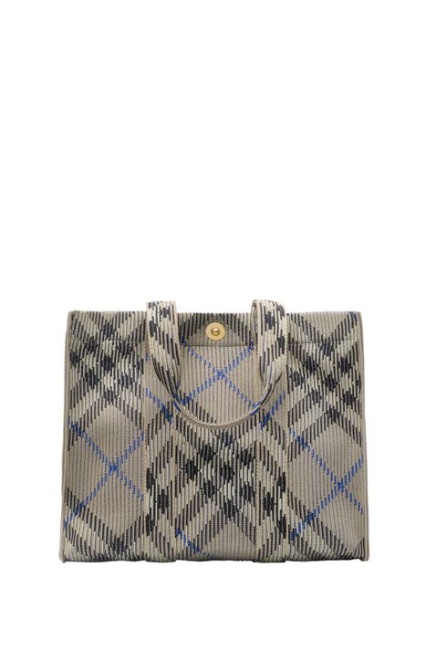 Medium Check Knitted Tote
