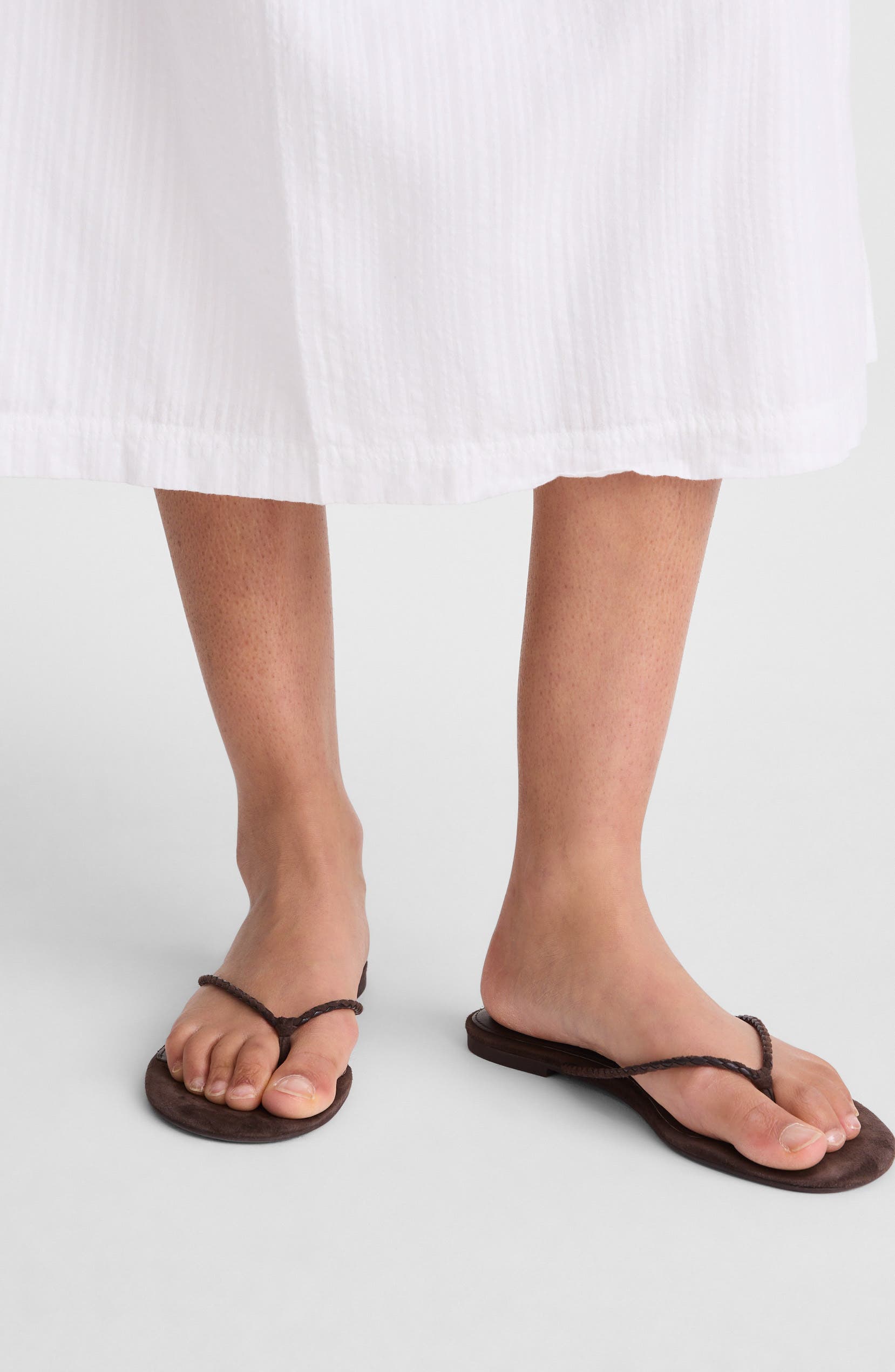 Madewell Iggy Braided Thong Sandal, Alternate, color, Dark Carob