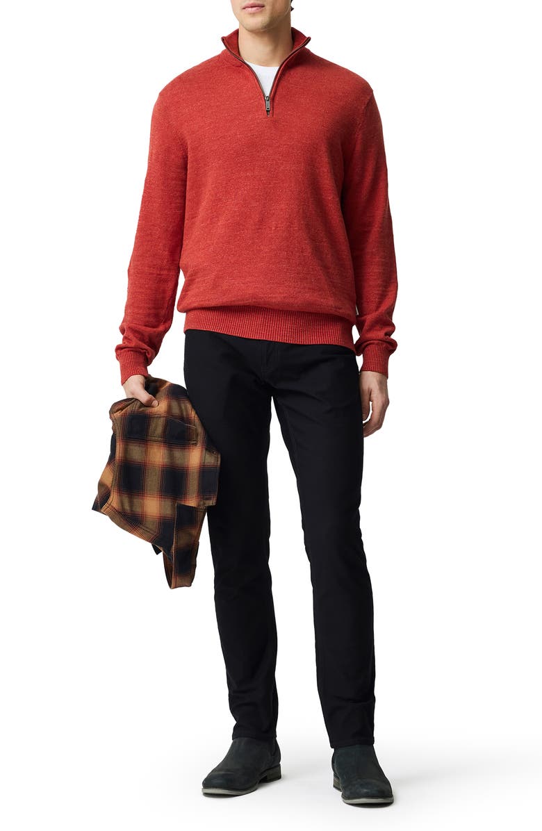 Rodd & Gunn Fortrose Cotton Quarter Zip Sweater, Alternate, color, Brick