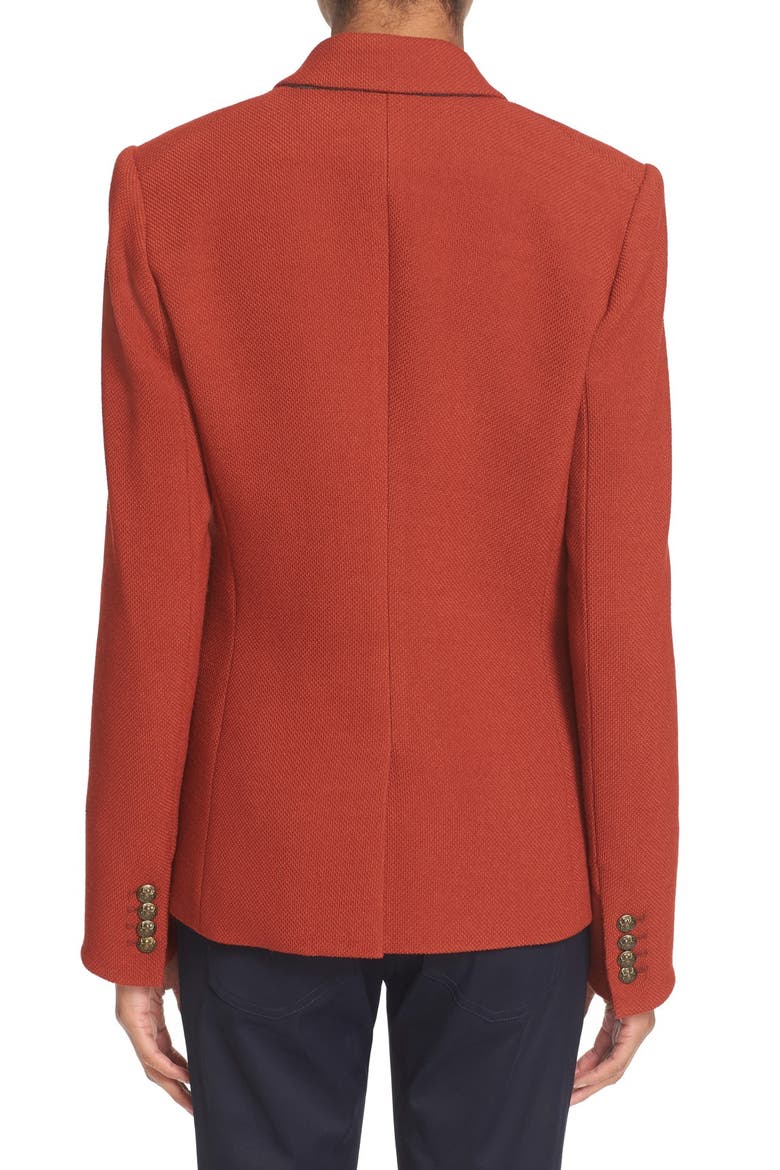 'Peninsula' Faux Double Breasted Blazer, Alternate, color, BRICK