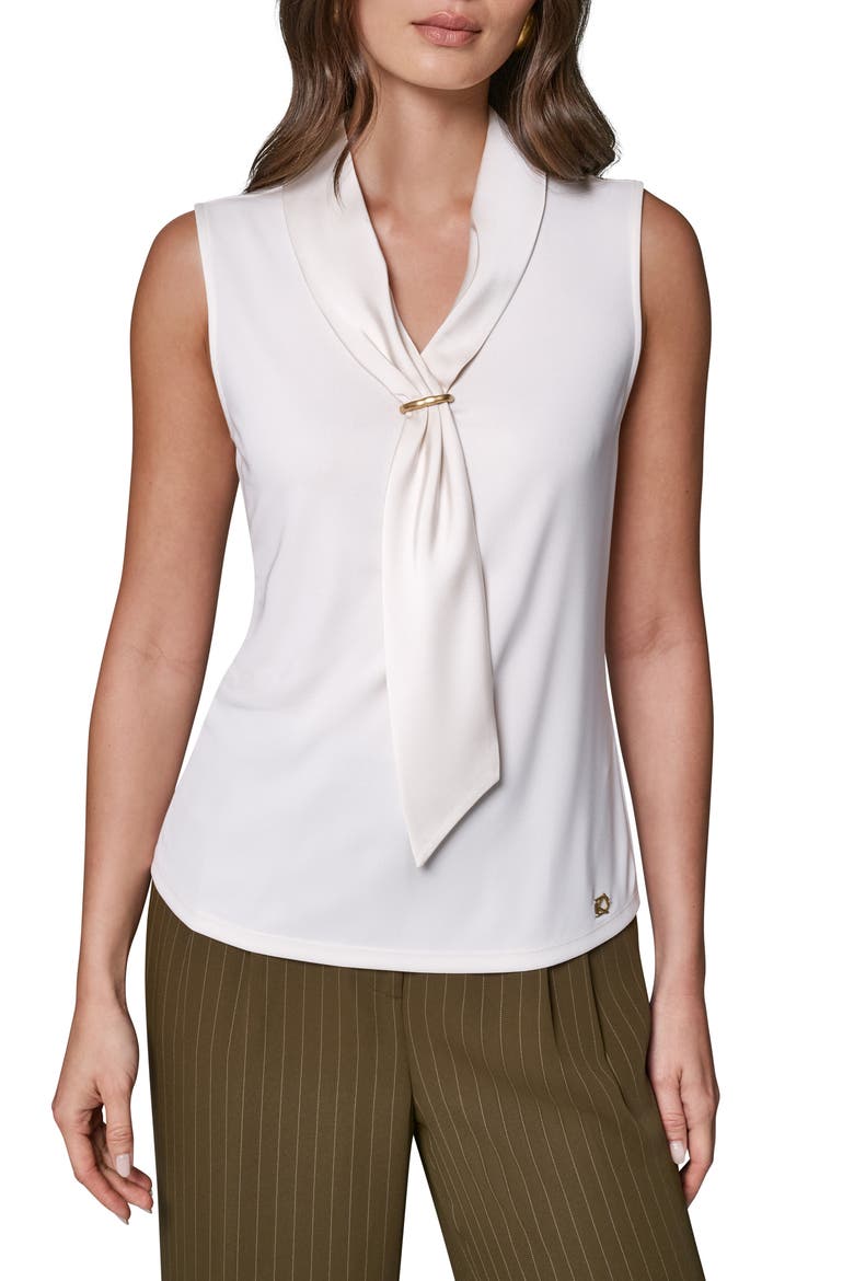 Necktie Sleeveless Top, Main, color, IVORY