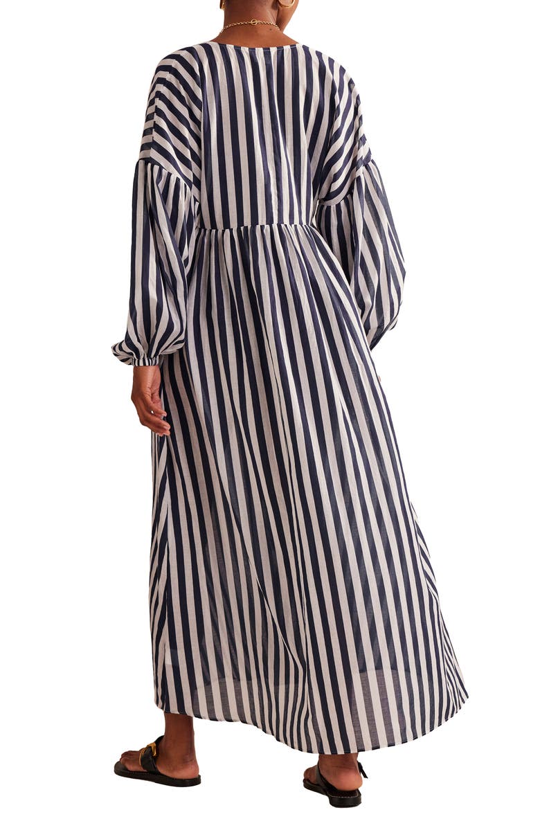 Boden Floral Empire Waist Long Sleeve Maxi Dress, Alternate, color, 