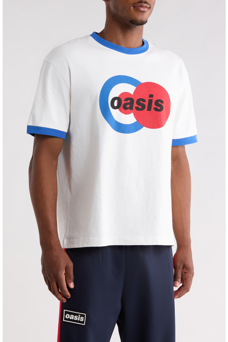x Oasis 1996 Ringer Graphic T-Shirt, Alternate, color, WHITE