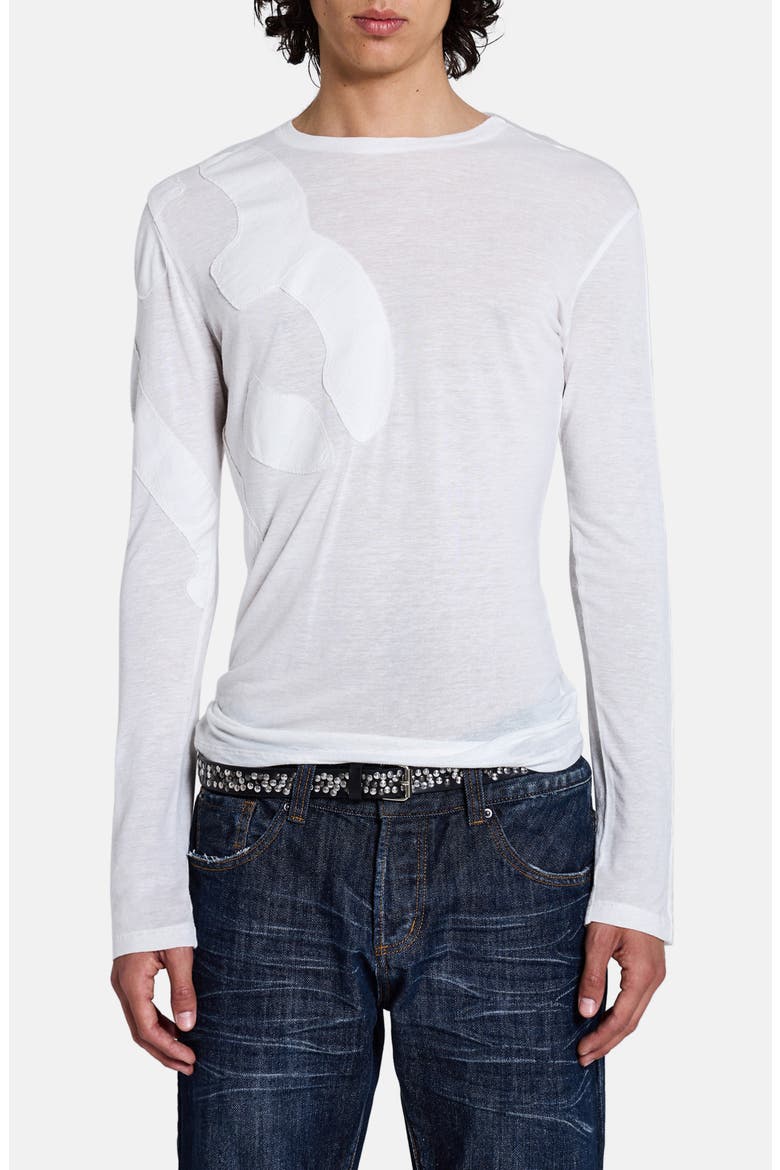 13 Appliqué T-Shirt, Main, color, WHITE