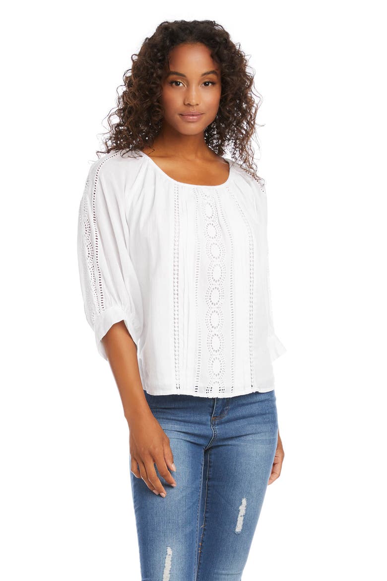Eyelet Inset Top, Alternate, color, OFF WHITE