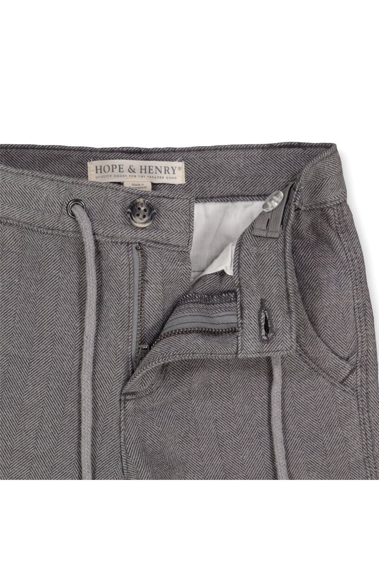 Hope & Henry Baby Boys' Organic Rolled Cuff Pant with Drawstring, Infant, Alternate, color,