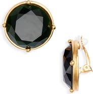 Karine Sultan Mocha Stone Clip-On Earrings