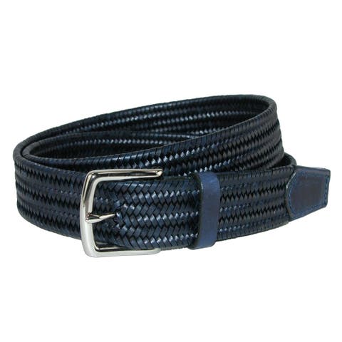 Men's Daytona Braided Leather Stretch Belt