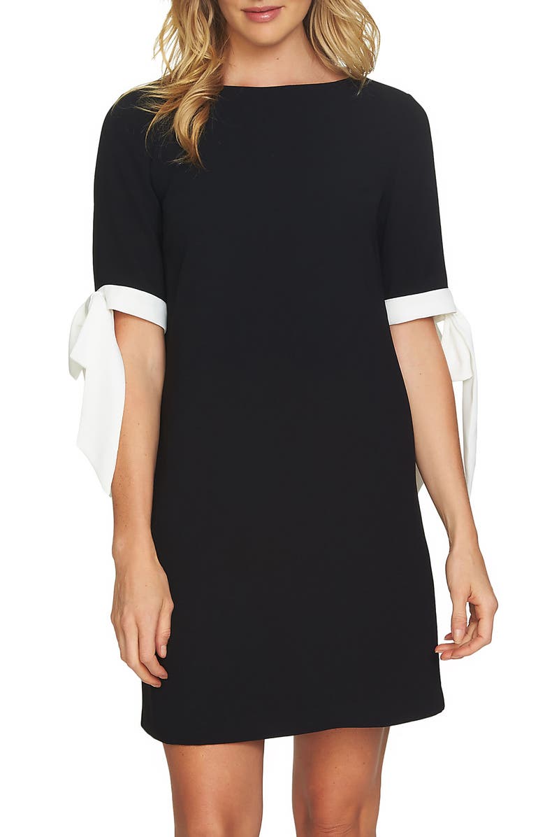 CeCe Moss Crepe Shift Dress, Main, color,