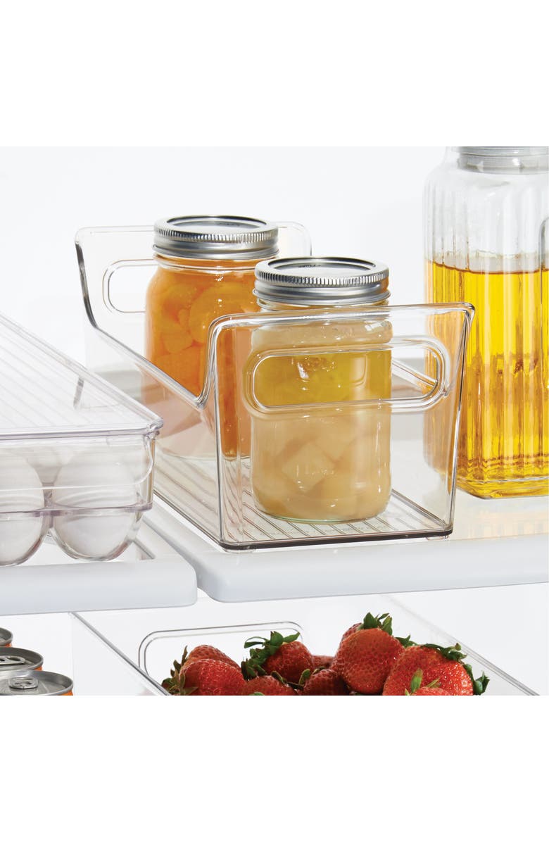 iDesign Plastic Condiment Organizer with Handles, Set of 2, Clear, Made in USA, Alternate, color, Clear