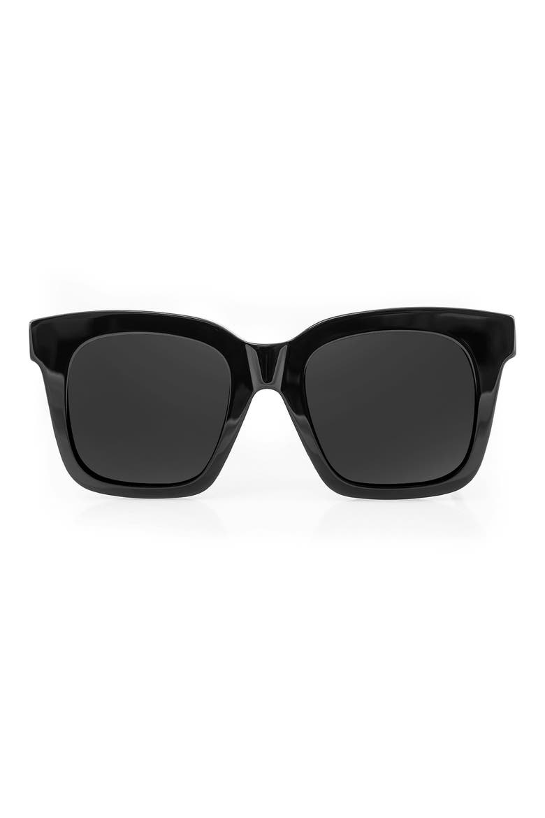 52mm Rumi Square Sunglasses, Main, color, BLACK/ BLACK