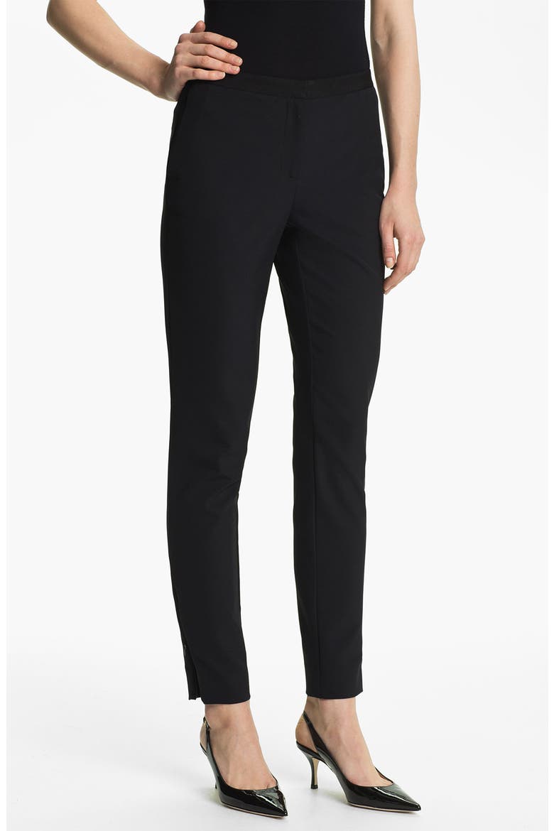 Slim Techno Woven Pants (Nordstrom Exclusive), Main, color, BLACK