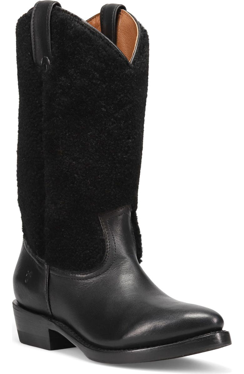 Frye Billy Daisy Knee High Western Boot, Main, color, Black - Naked Cow