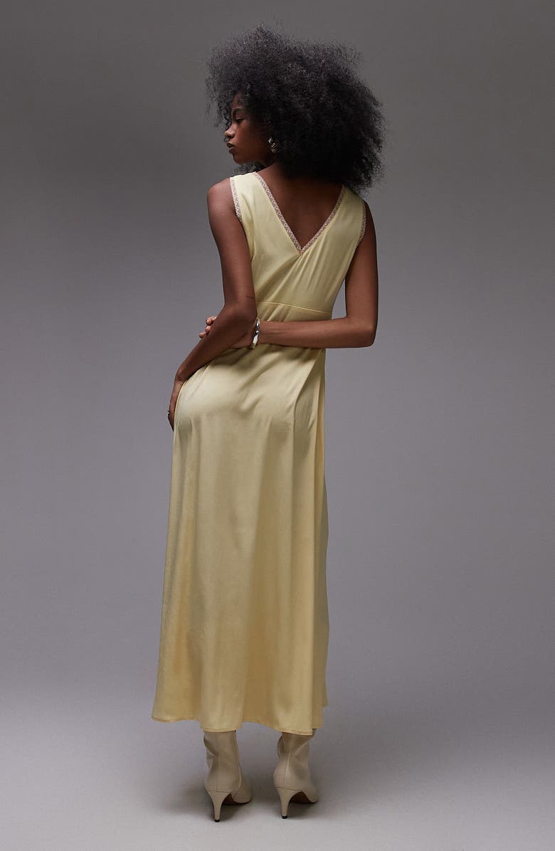Lace Trim Satin Slipdress