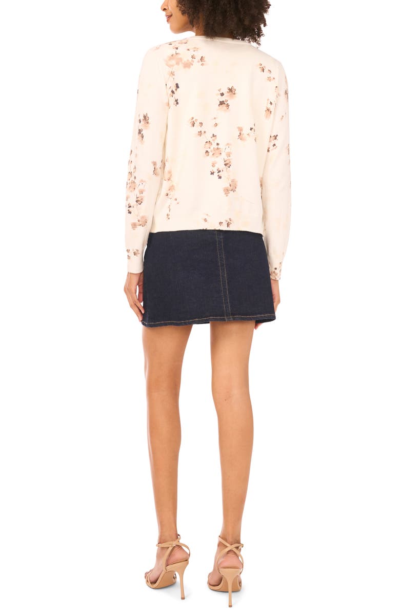 Vince Camuto Floral Cardigan, Alternate, color, Birch