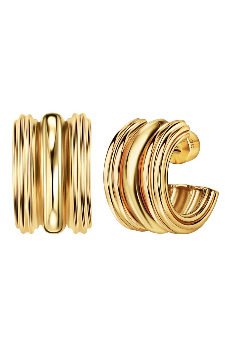 Baby Triple Hoop Earrings, Main, color, 14K GOLD