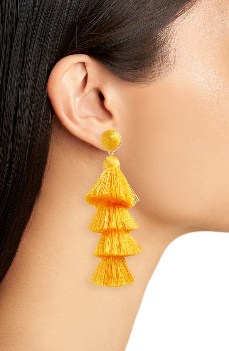 BaubleBar Gabriela Fringe Earrings, Alternate, color,