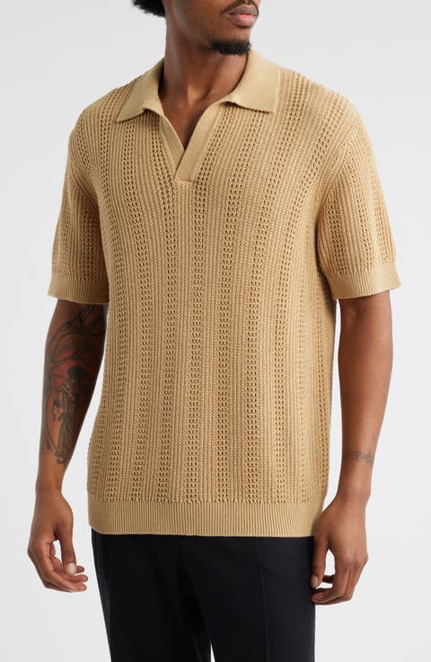 Short Sleeve Polo Sweater