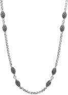 SAMUEL B. Sterling Silver Oval Station Chain Necklace