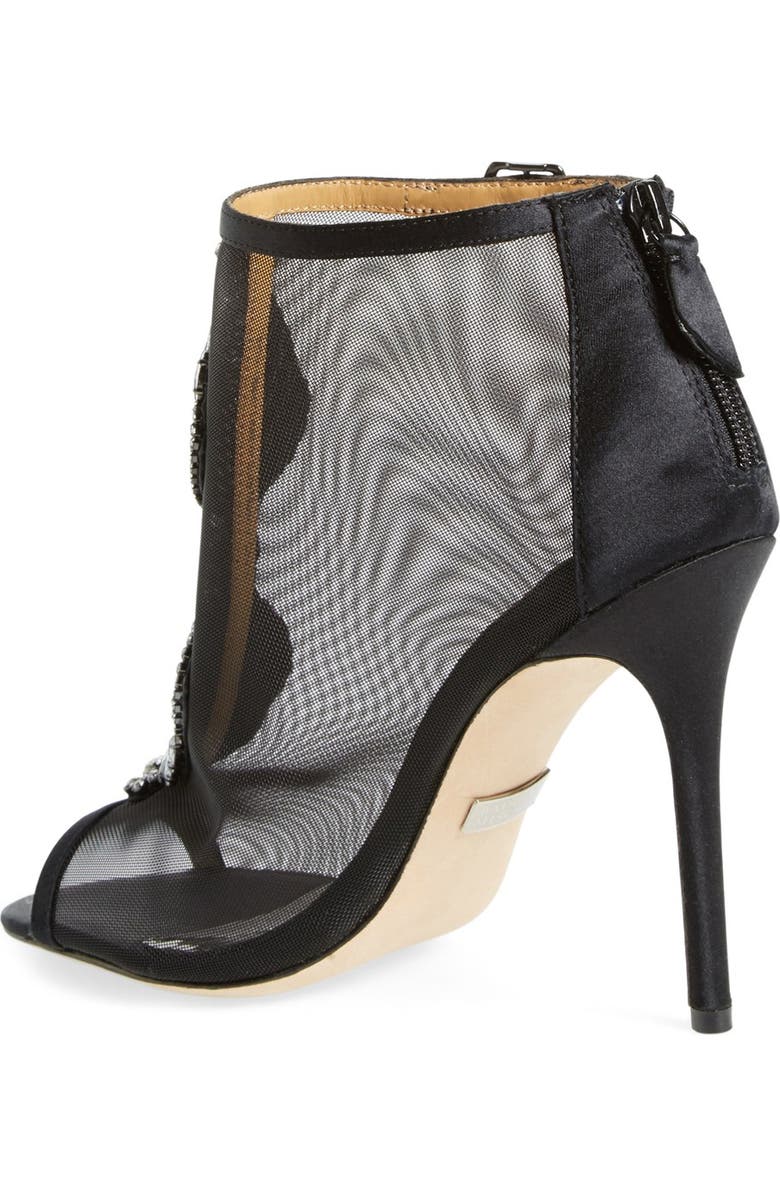 Badgley Mischka Collection Badgley Mischka 'Rana' Mesh Open Toe Bootie, Alternate, color,