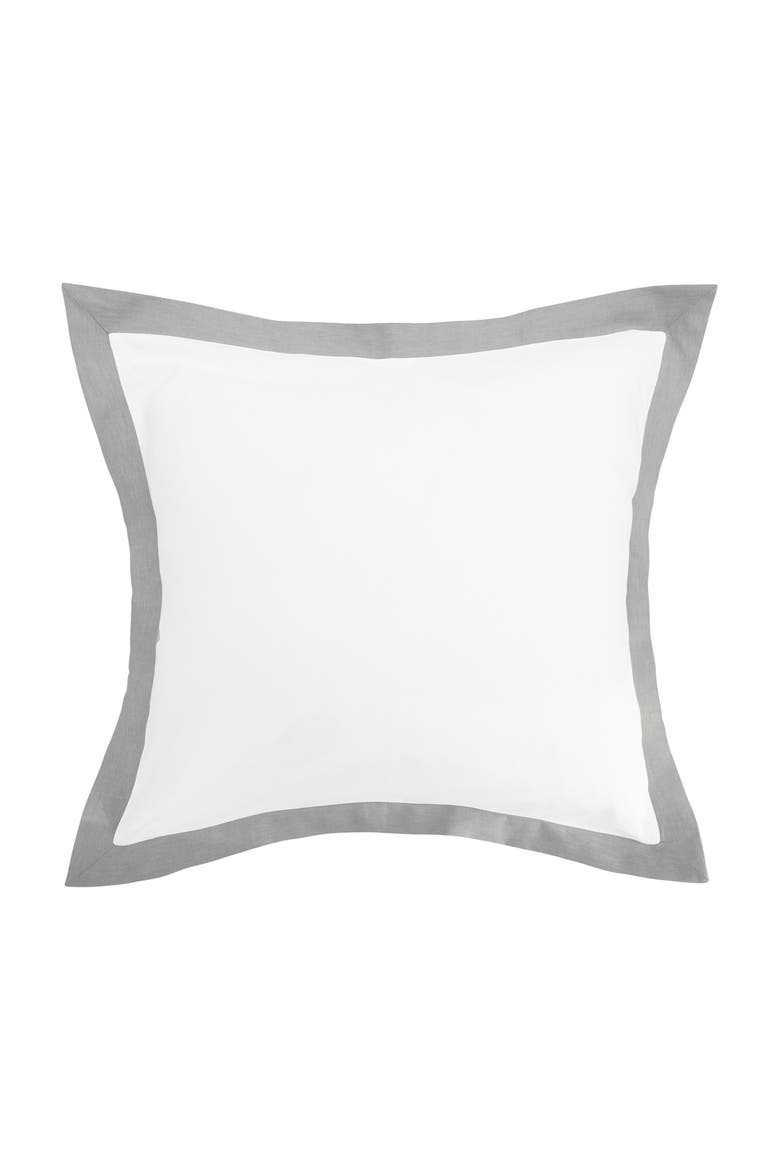 Digby Dove 100% Cotton Chambray Euro Sham 26" x 26", Main, color, Off-White