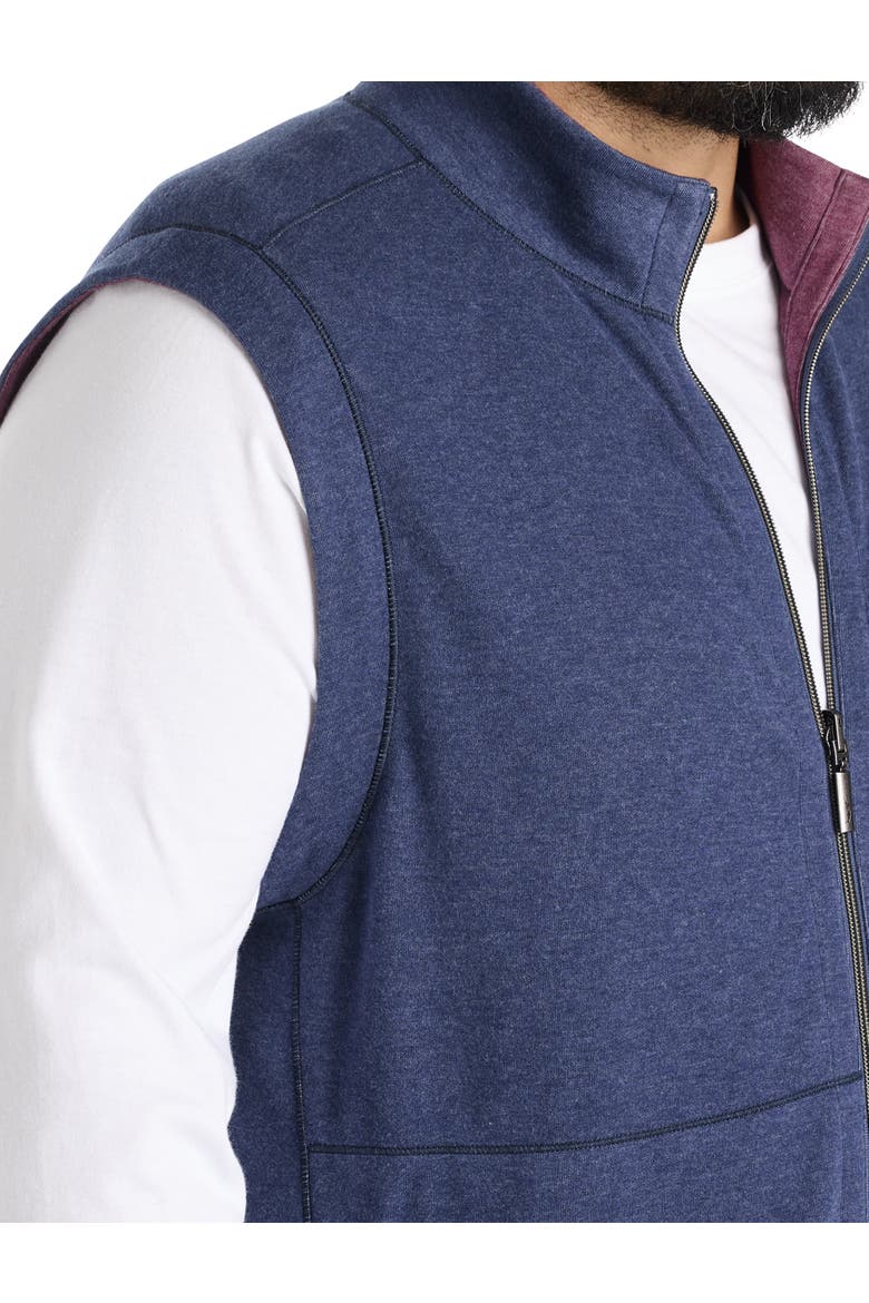 Big & Tall Flip Coast Reversible Vest, Alternate, color, DK COBALT HEATHER