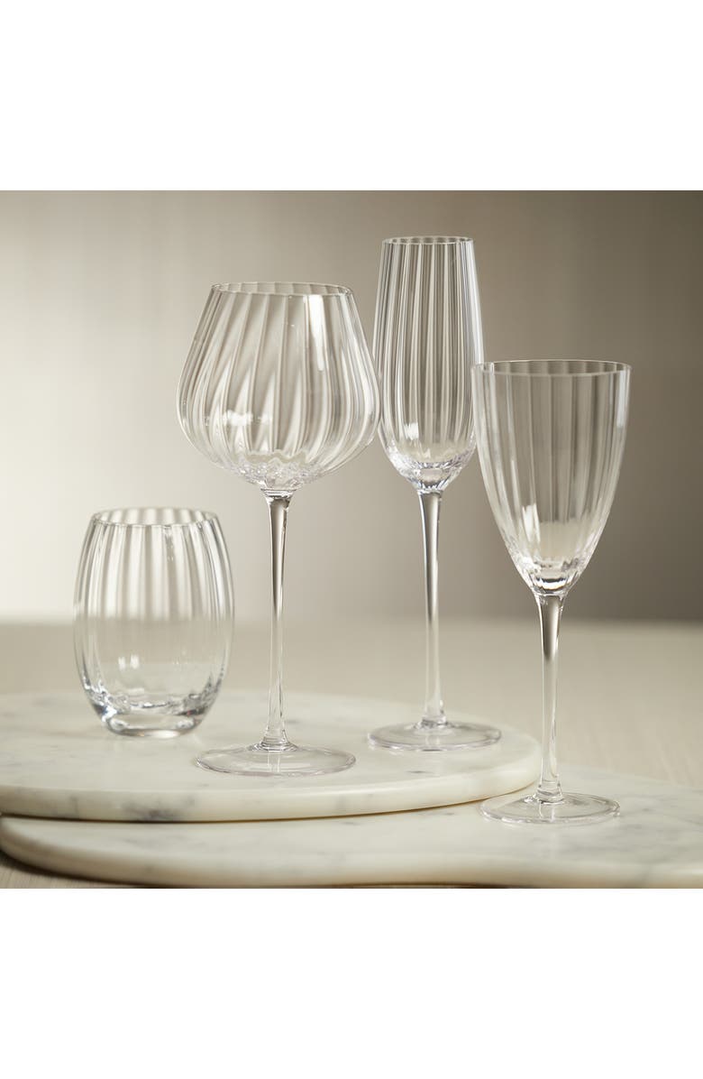 Zodax Malden Optic Set of 4 Red Wine Glasses, Alternate, color, Clear