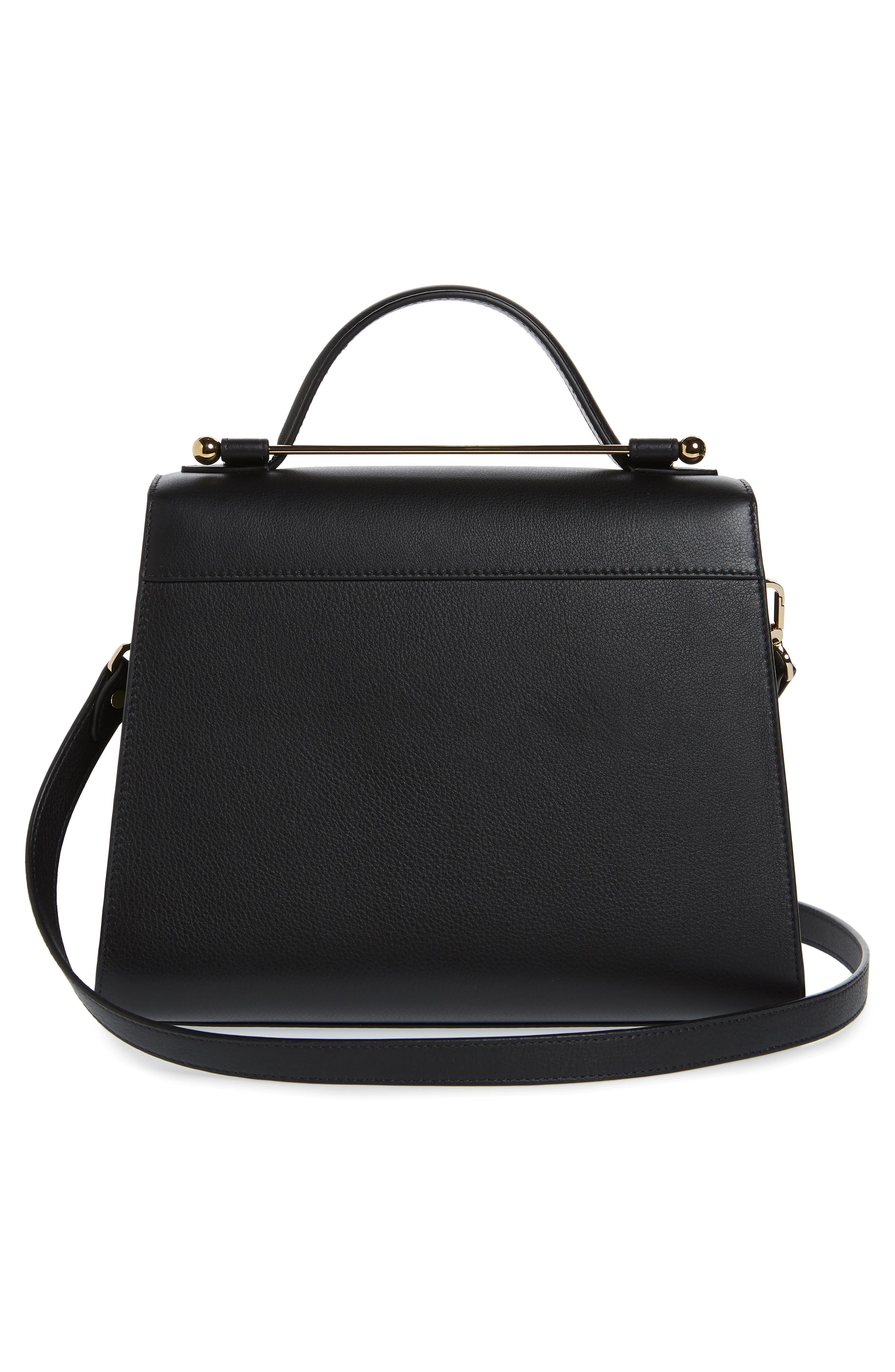 Strathberry Midi Allegro Calfskin Leather Satchel, Alternate, color, 