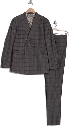 Double Breasted Flat Front Suit