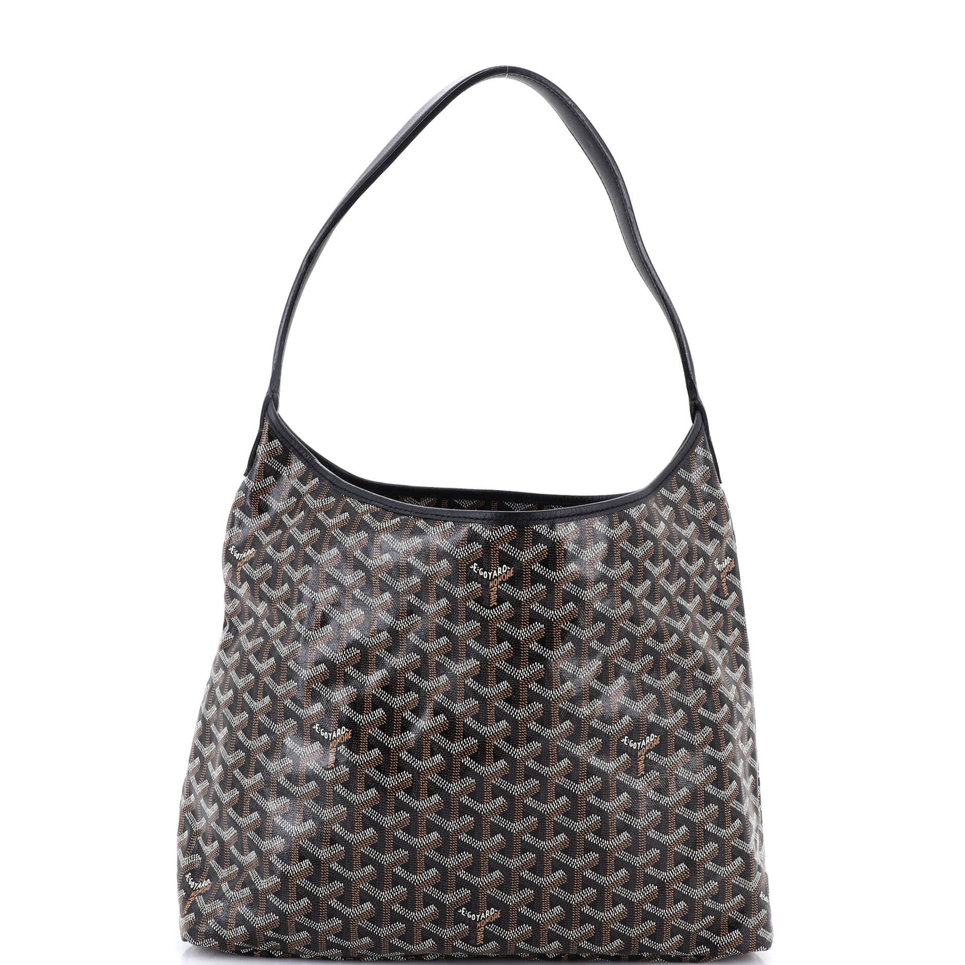 Pre-Owned Goyard Boheme Hobo Coated Canvas, Main, color, Black