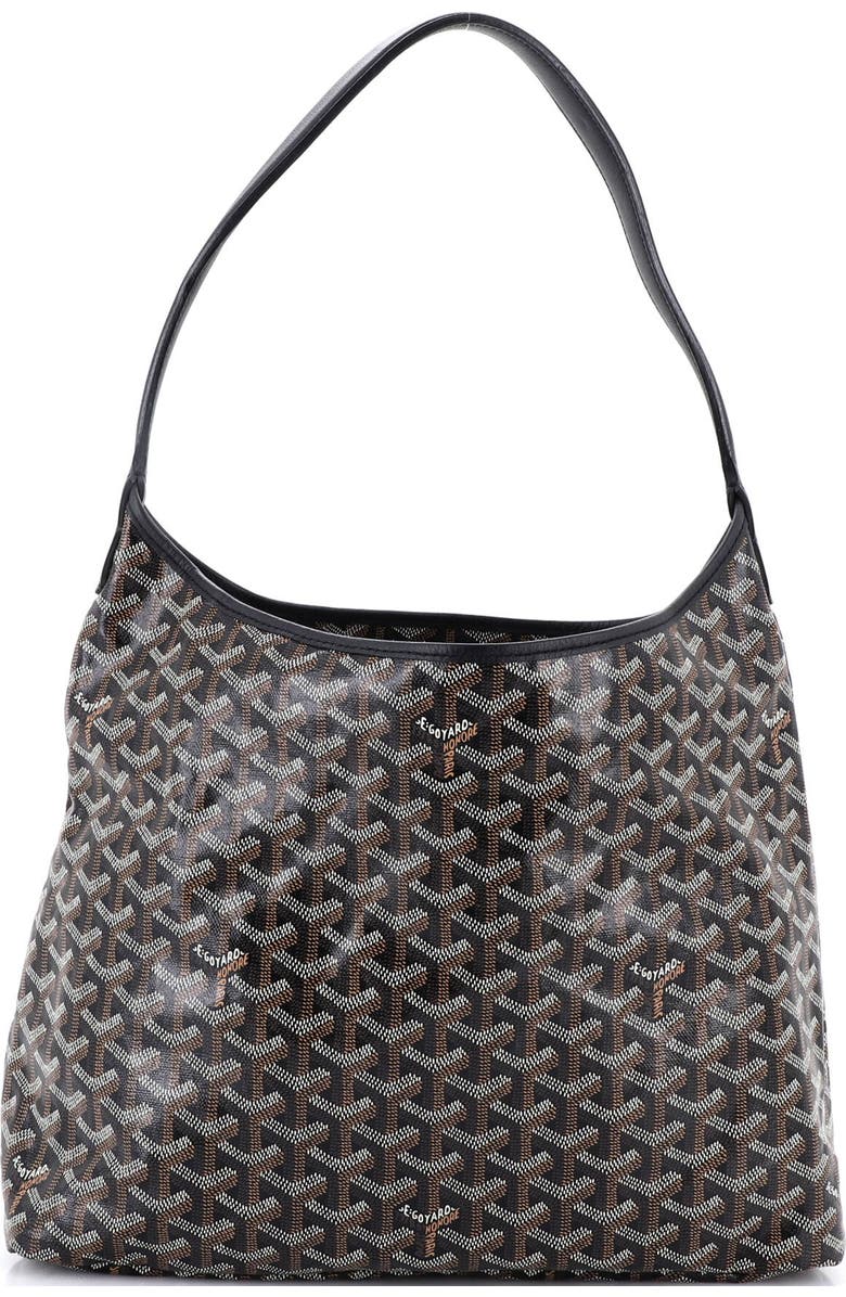 Pre-Owned Goyard Boheme Hobo Coated Canvas, Main, color, Black