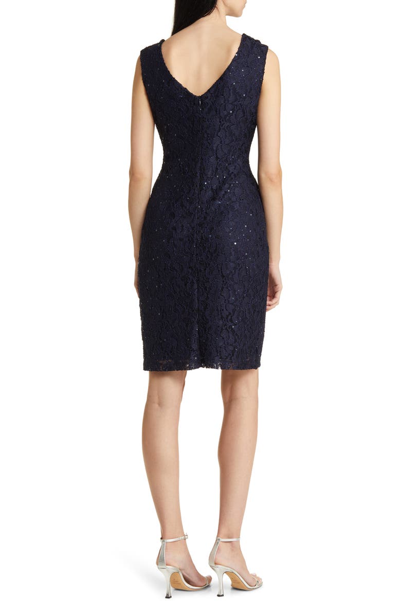 Connected Apparel Sequin Lace Body-Con Cocktail Dress, Alternate, color,