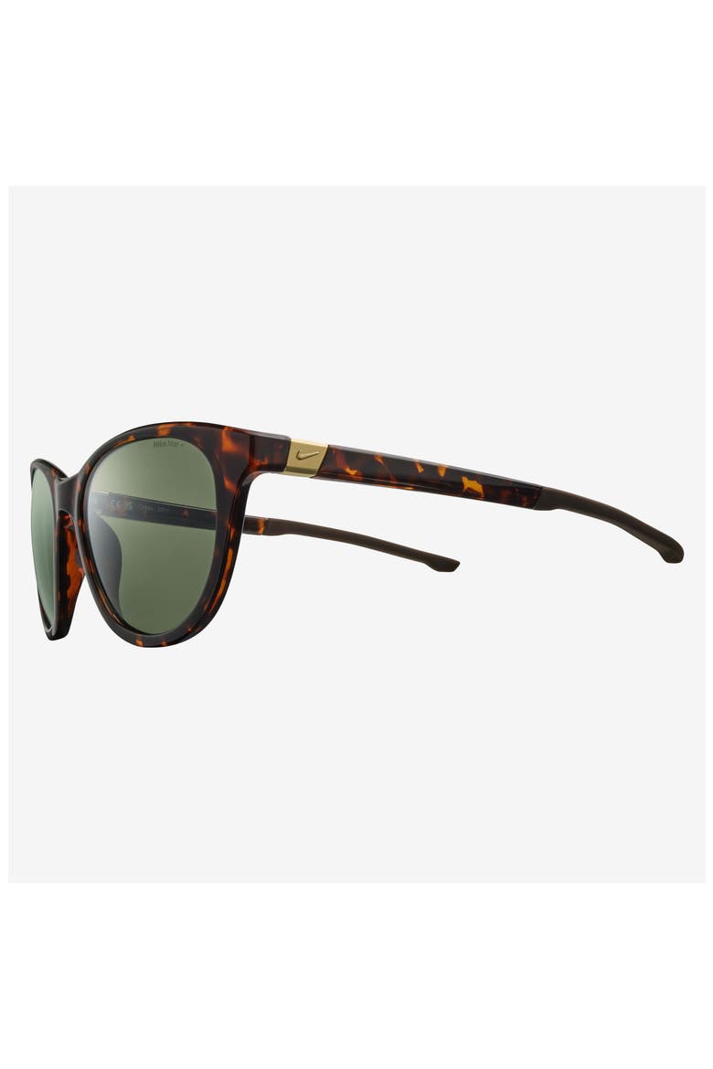 55mm Cat Eye Sunglasses, Alternate, color, TORTOISE / GREEN