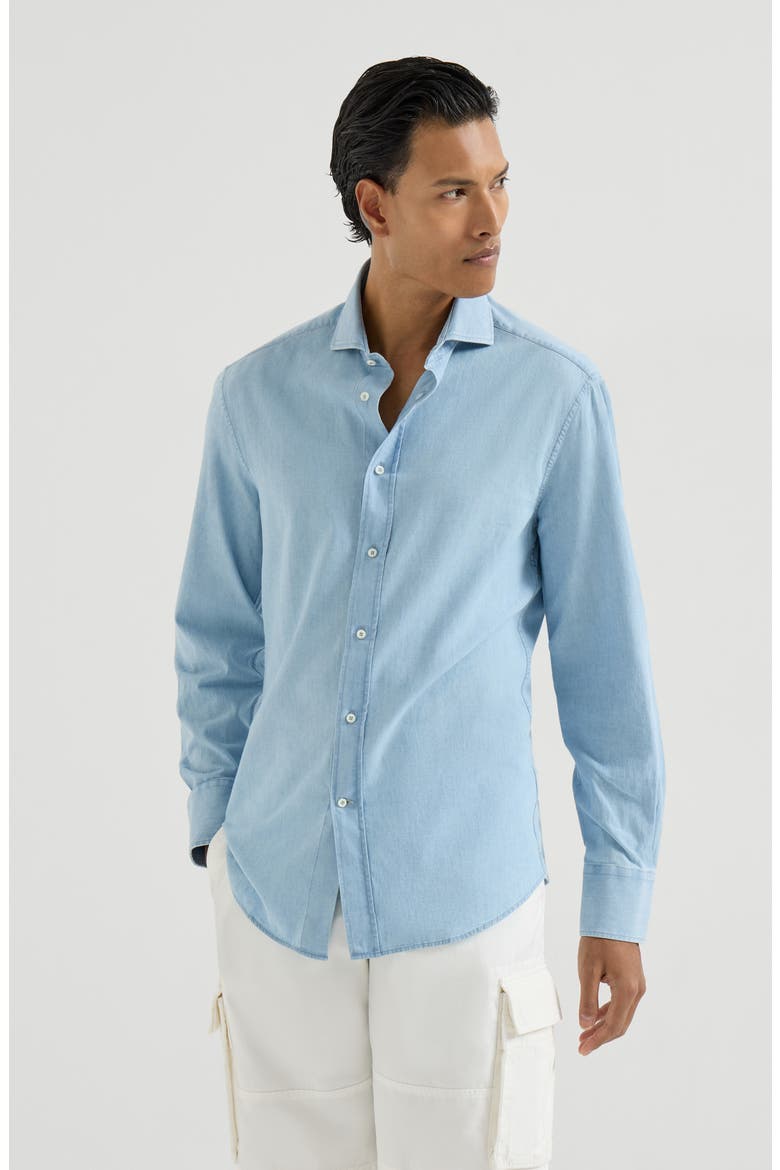 Chambray shirt, Main, color, Medium Denim