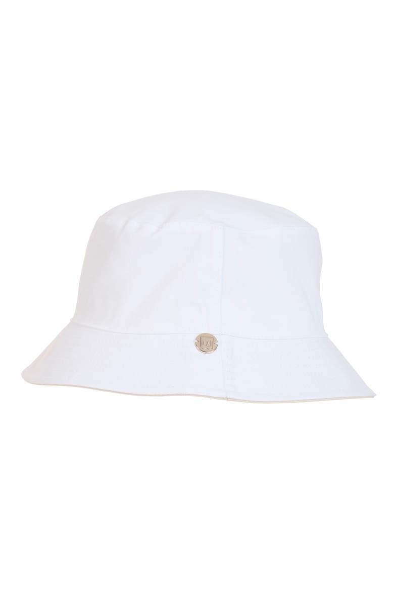 Reversible Cotton Bucket Hat, Alternate, color, WHITE
