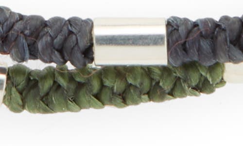 Caputo & Co Balinese Beaded Braided Double Cord Bracelet In Green