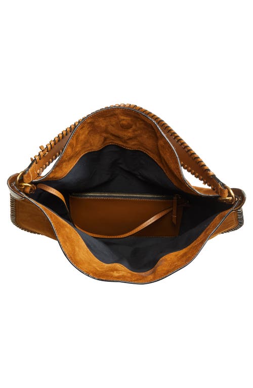 Isabel Marant Oskan Hobo Brown Crossbody Bag In Suede Woman In Brown
