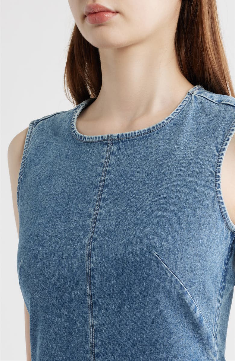 rag & bone Jasmine Denim Midi Tank Dress, Alternate, color, Waverly