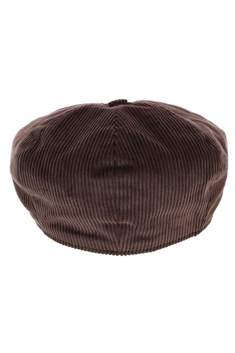 Men's Brisbane Moss Corduroy Retro Newsboy Cap, Alternate, color, Dark Brown