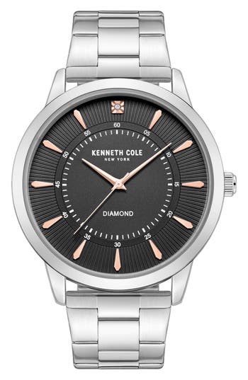 Kenneth Cole Genuine Diamond Bracelet Watch, 44mm