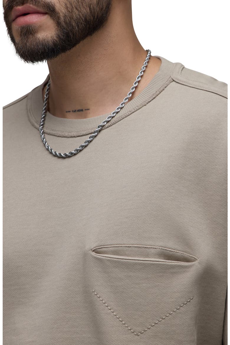 French Terry Crewneck Sweatshirt, Alternate, color, LAUREL OAK