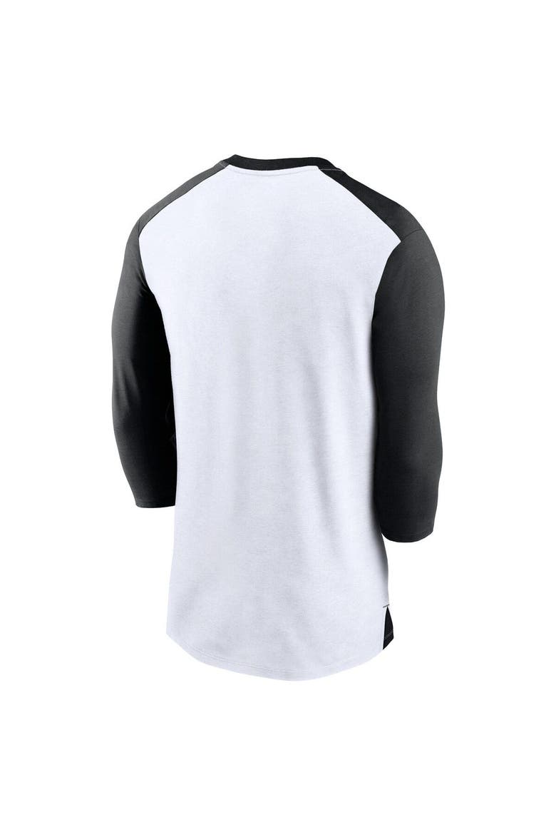 Men's Nike White/Black Pittsburgh Steelers Rewind 3/4-Sleeve T-Shirt, Alternate, color, White