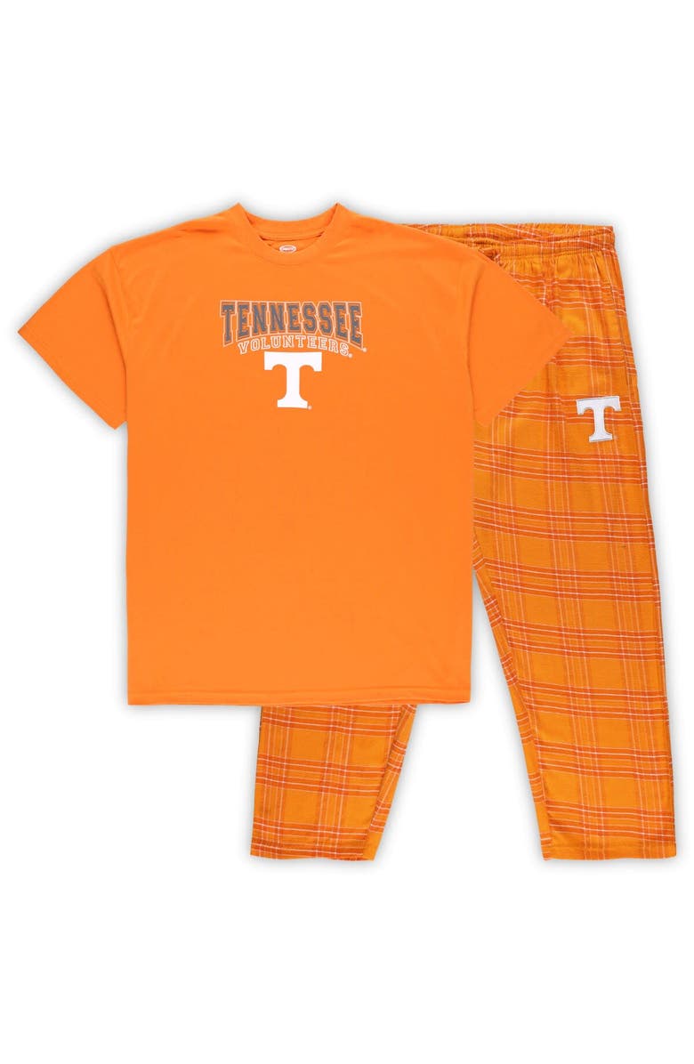 PROFILE Men's Profile Tennessee Orange/White Tennessee Volunteers Big & Tall 2-Pack T-Shirt & Flannel Pants Set, Main, color, Tennessee Orange