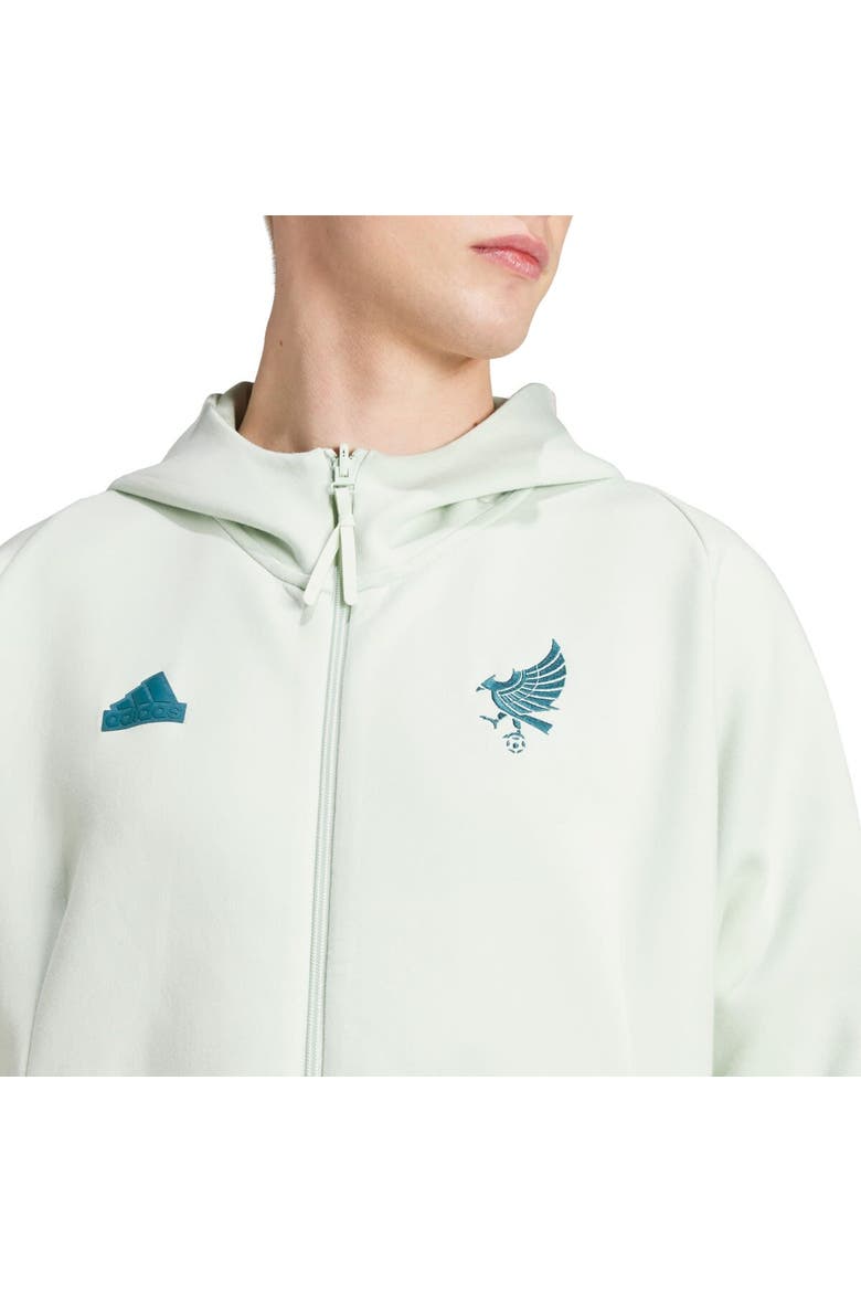 Men's adidas  Green Mexico National Team 2024 Travel AEROREADY Raglan Full-Zip Hoodie, Alternate, color, Green