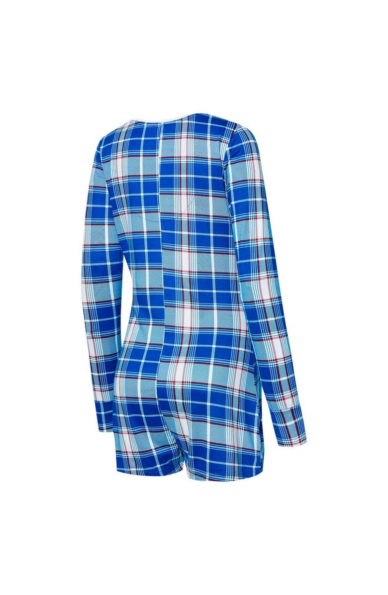 CONCEPTS SPORT Women's Concepts Sport Royal Philadelphia Phillies Ashford Plaid V-Neck Knit Romper, Alternate, color, Royal