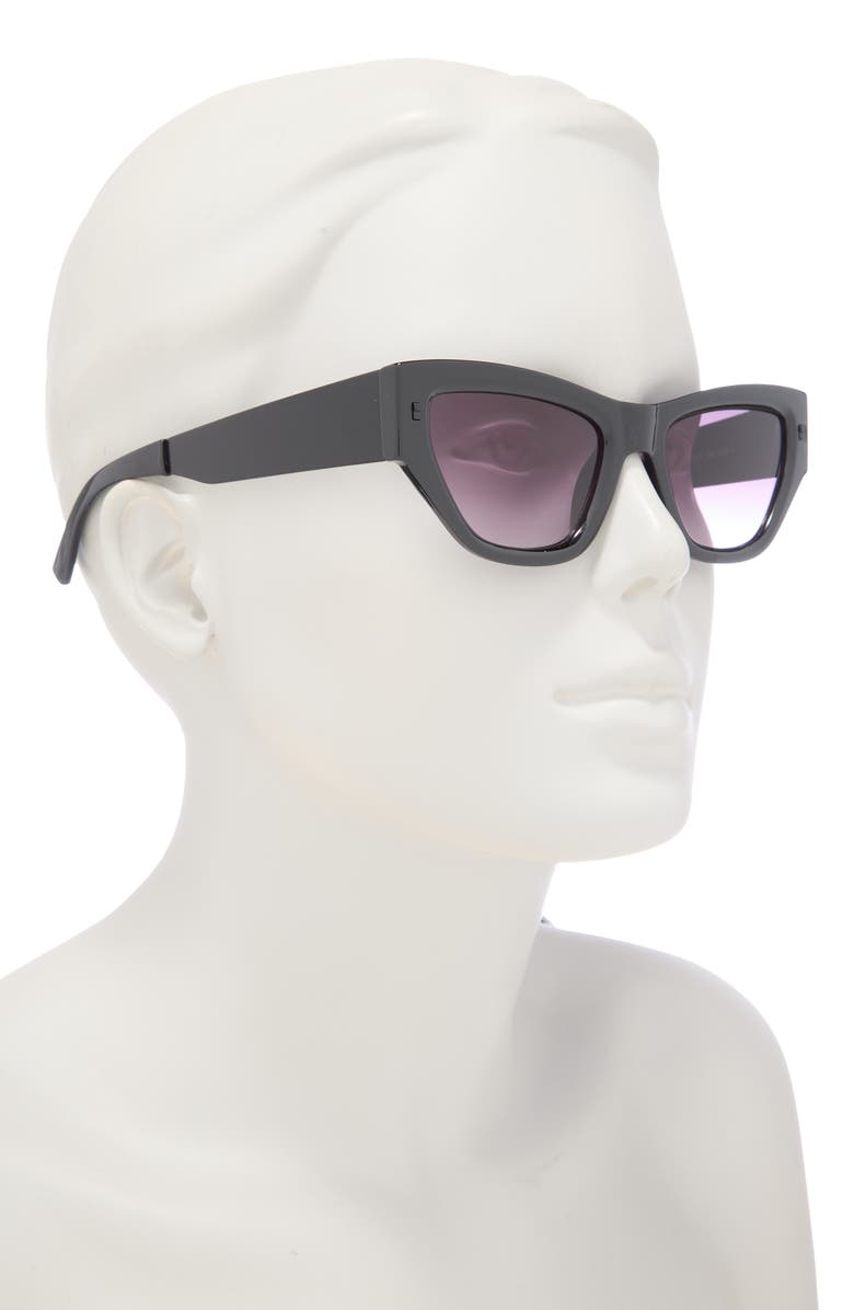 Vince Camuto 50mm Gradient Slim Cat Eye Sunglasses, Alternate, color, Black