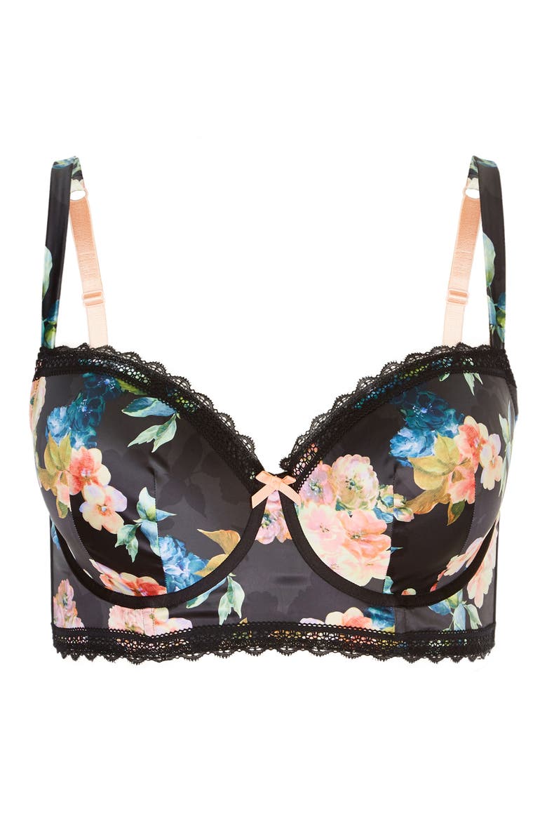 Sylvie Contour Underwire Bra, Alternate, color, BLACK PRINT